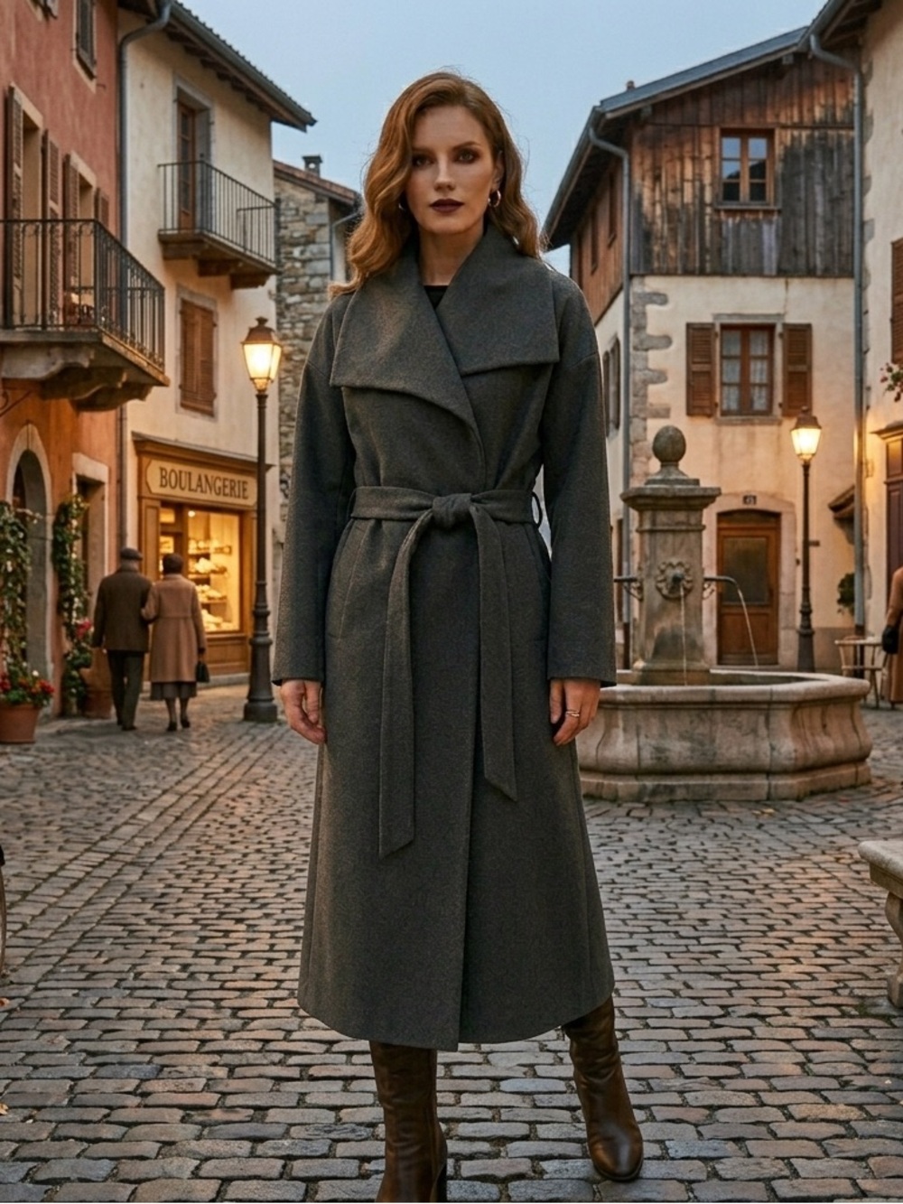 Mango Jungle Long Wool Blend Coat - 5829929 - Dark Grey - LARGE